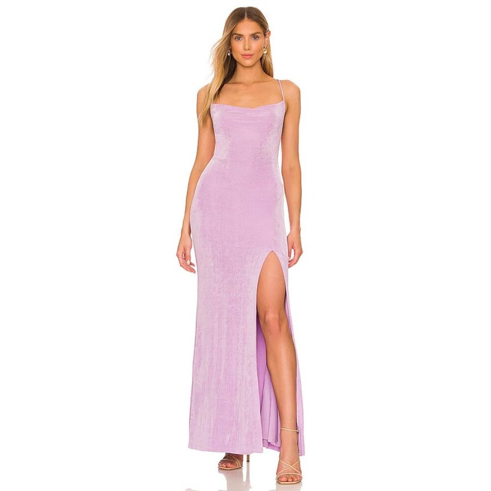 MISHA Byron Gown in Lilac Pastel